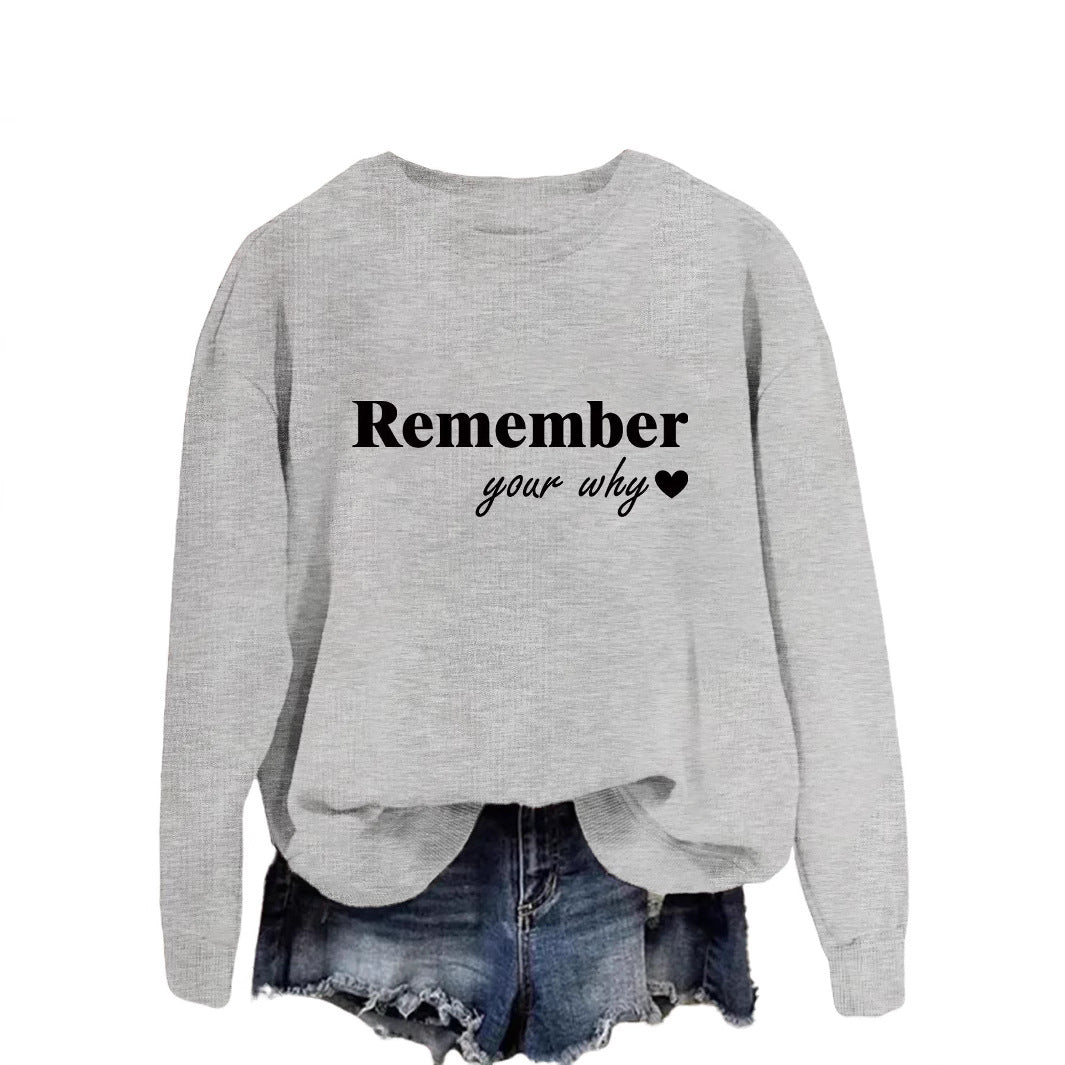 Kvinne sweatshirt med motiverende trykk og avslappet passform Skjora