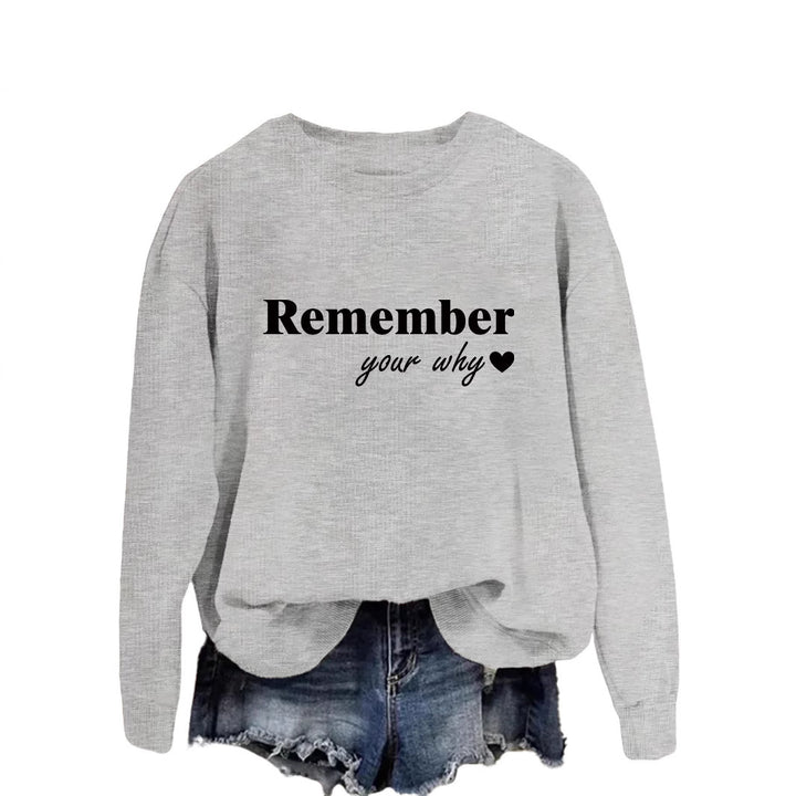 Kvinne sweatshirt med motiverende trykk og avslappet passform Skjora