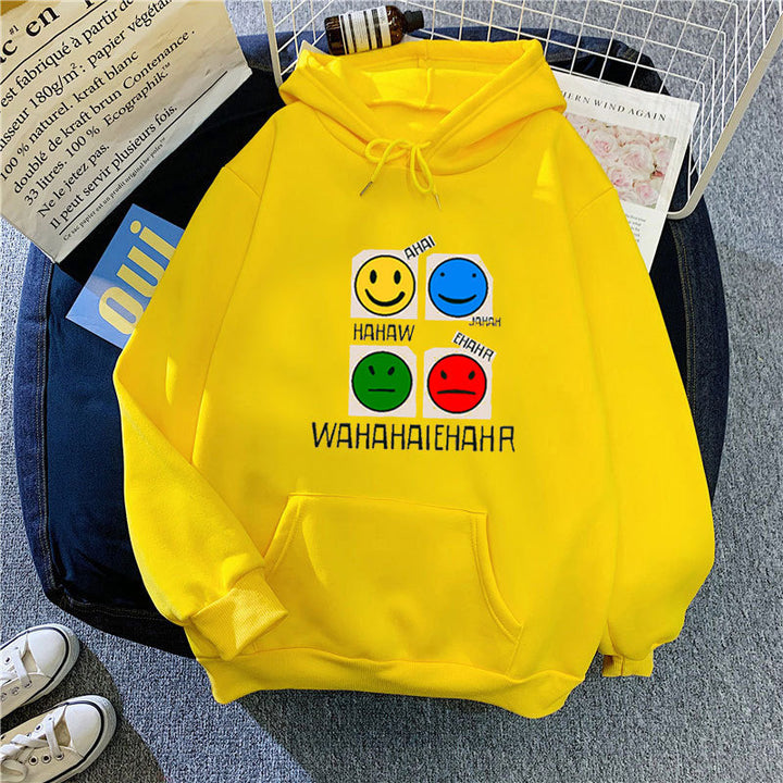 Kvinnehettegenser med livlig emoji-design Skjora