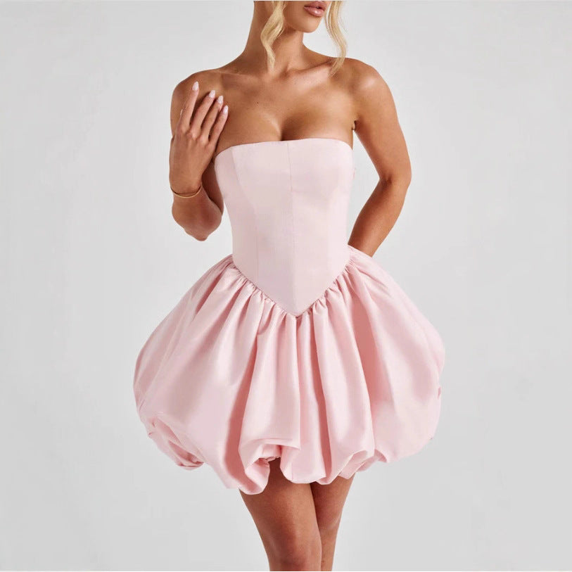 Damen Ballkleid mit voluminösem Rock und schulterfreiem Design Skjora