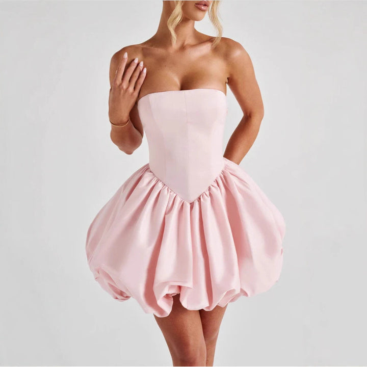 Damen Ballkleid mit voluminösem Rock und schulterfreiem Design Skjora