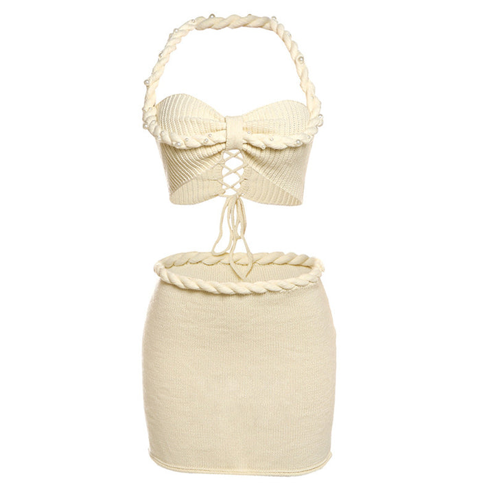 Dame Crop Top og Mini skjørt Sett Skjora