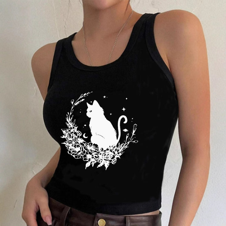 Dame Crop-Top med unikt design og moteriktig trykk Skjora