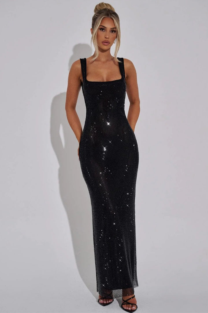 Dame Glamorous Paillett Kveldsdrakt med figursydd snitt Skjora