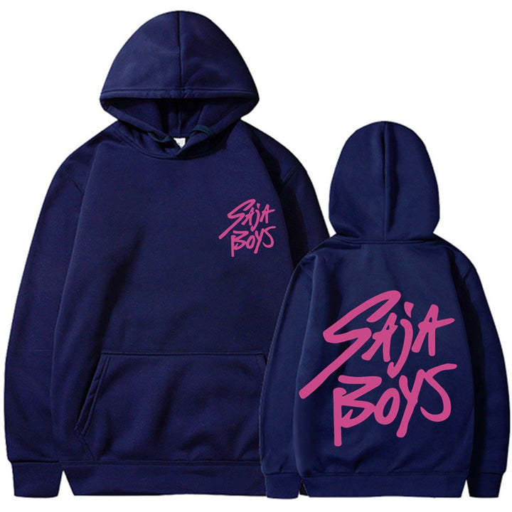 Women's hoodie with distinctive lettering and kangaroo pocket Skjora
