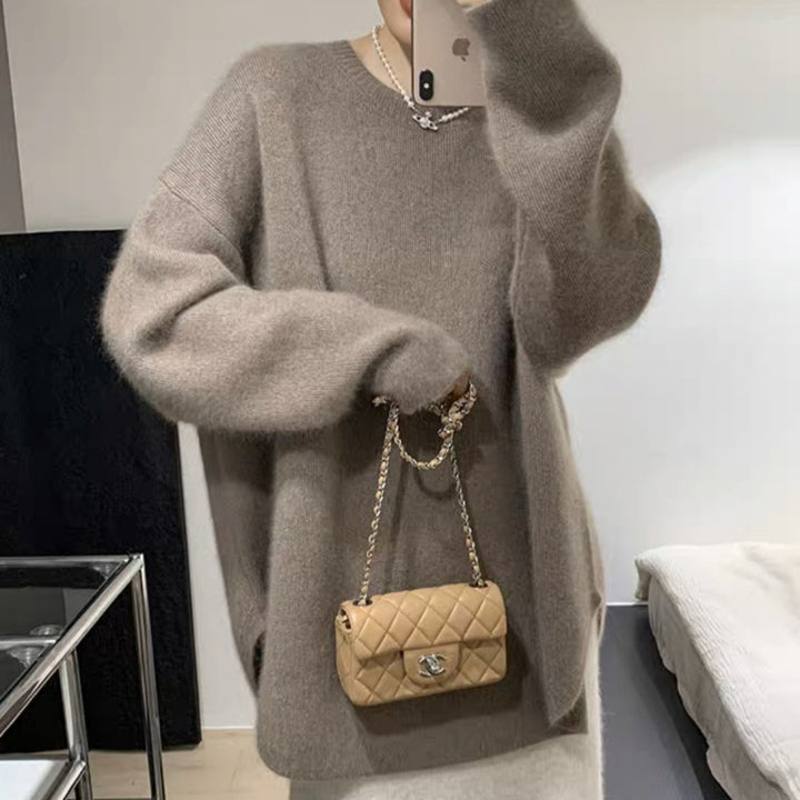 Dame Cozy Oversized Genser laget av mykt materiale Skjora