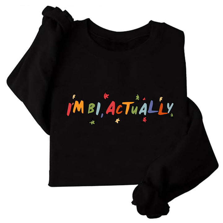 Kvinnesweater med kreativt trykk og avslappet snitt Skjora