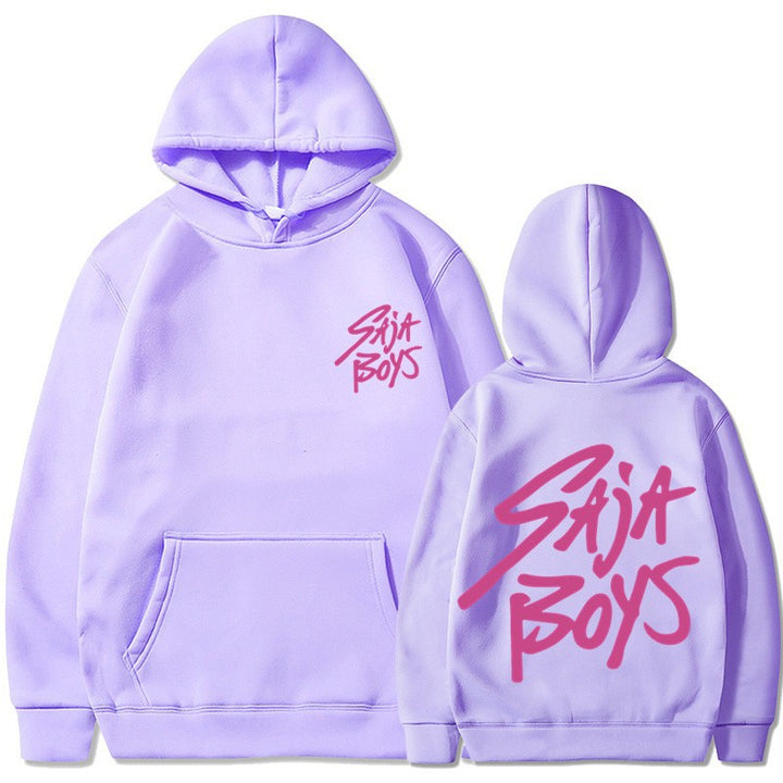 Women's hoodie with distinctive lettering and kangaroo pocket Skjora