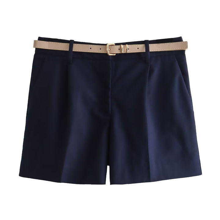 Damer elegante shorts med praktisk belte Skjora