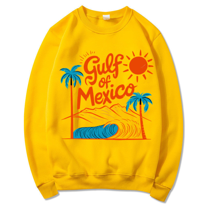 Kvinnesweatshirt med maritimt grafisk design og avslappet snitt Skjora