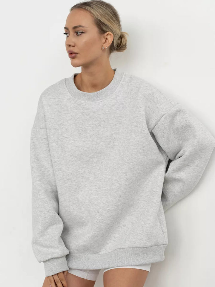 Dames Oversized Sweatshirt met brede mouwen en elastische tailleband Skjora