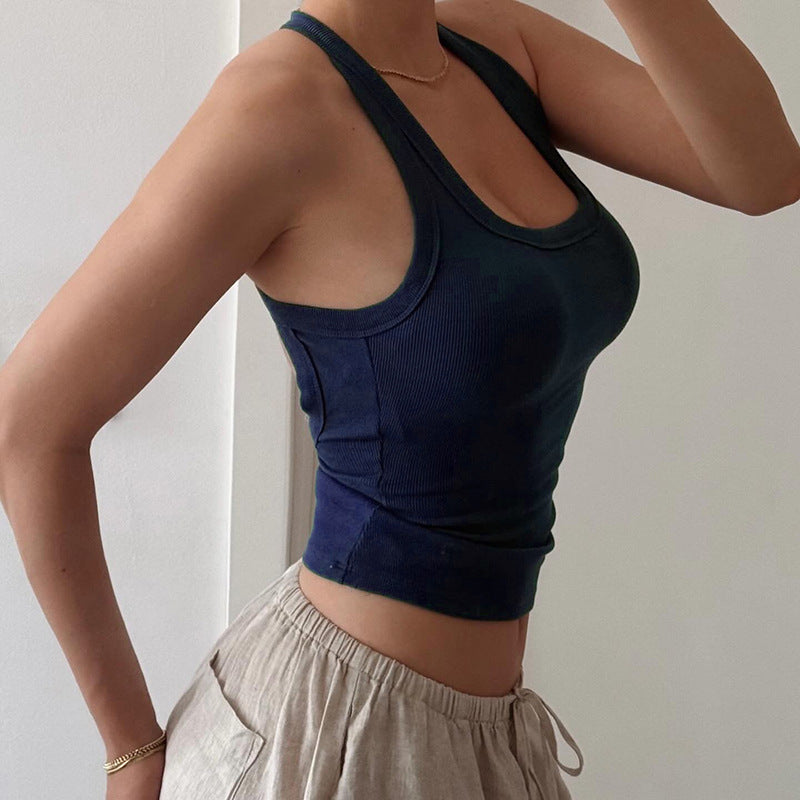 Dame Sportslig Tanktop med ryggfri utforming Skjora