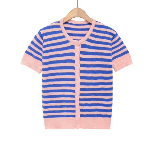 Dame Knapp-Ned Pullover Skjora