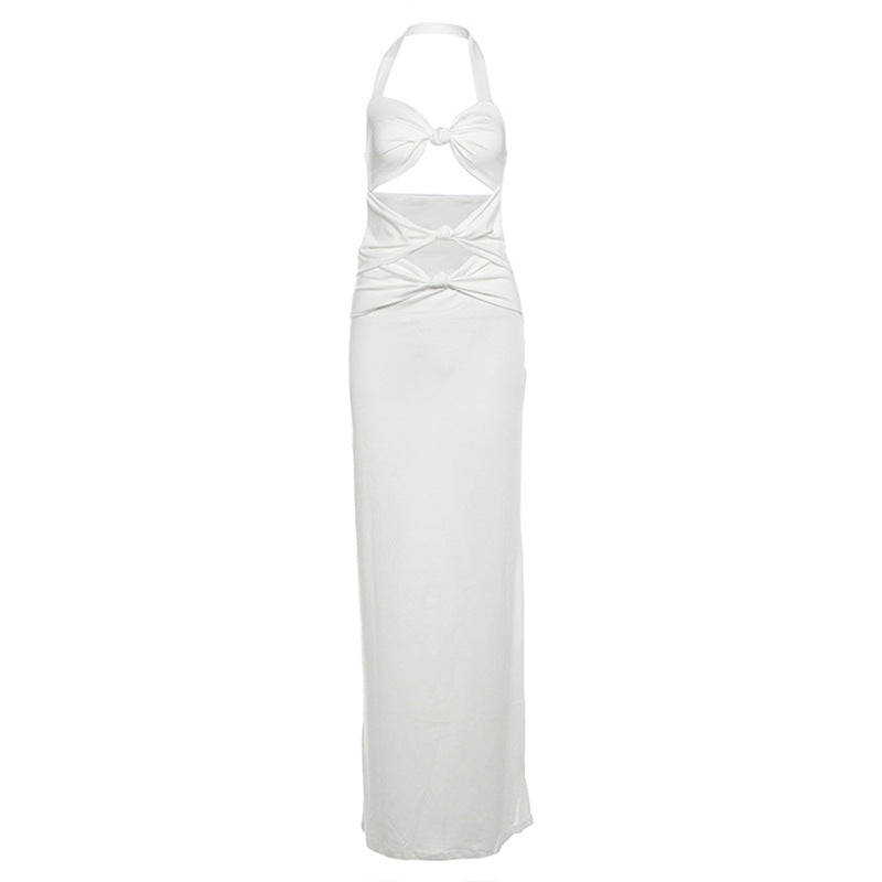 Dame Elegant Maxikjole med raffinerte cut-outs og intrikate detaljer Skjora