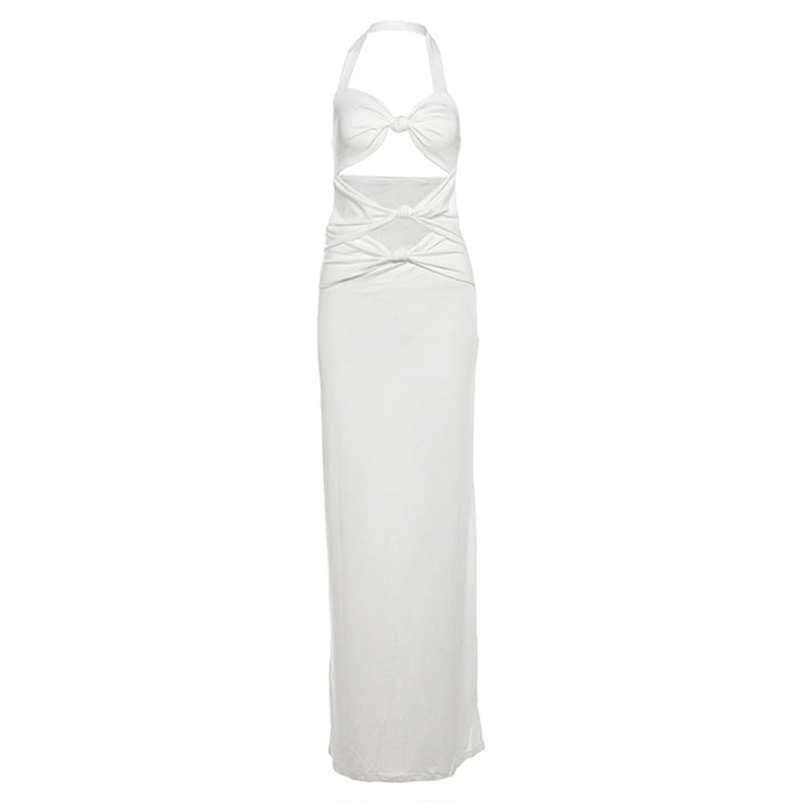 Dame Elegant Maxikjole med raffinerte cut-outs og intrikate detaljer Skjora