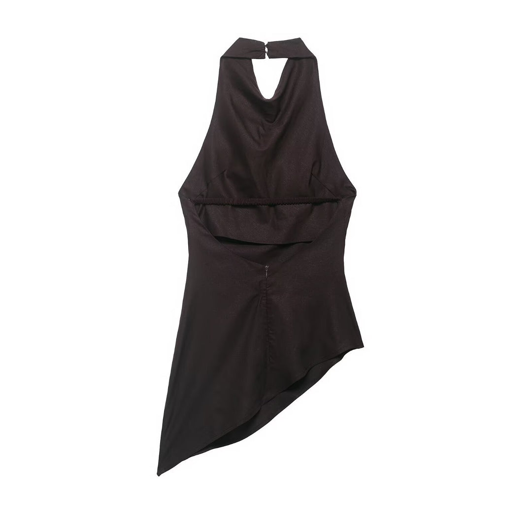 Damer asymmetrisk topp med elegant drapering Skjora