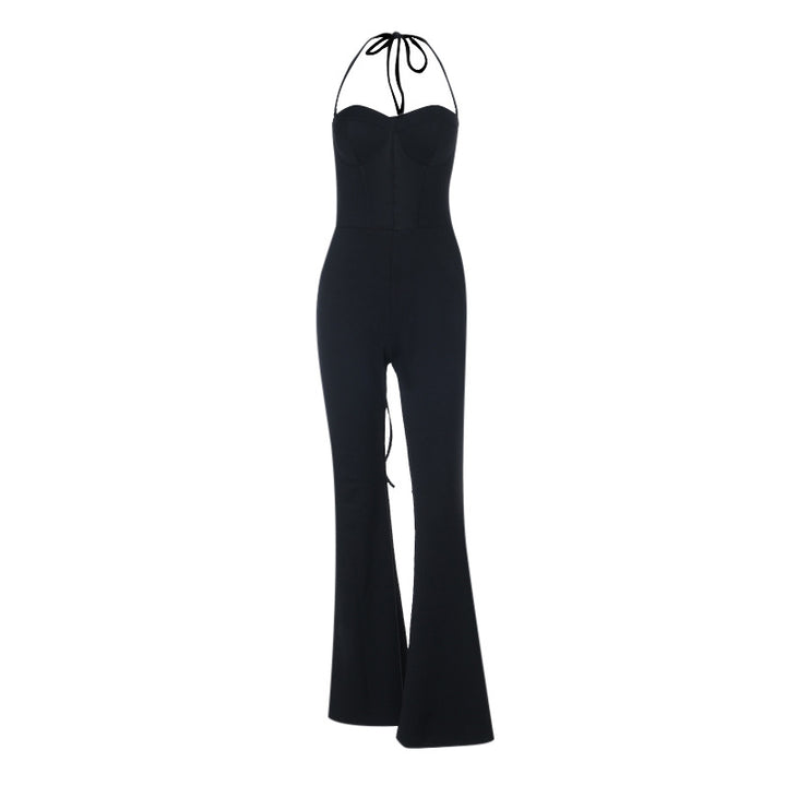 Dame figursydd jumpsuit med hjerteutskjæring og elegant snitt Skjora