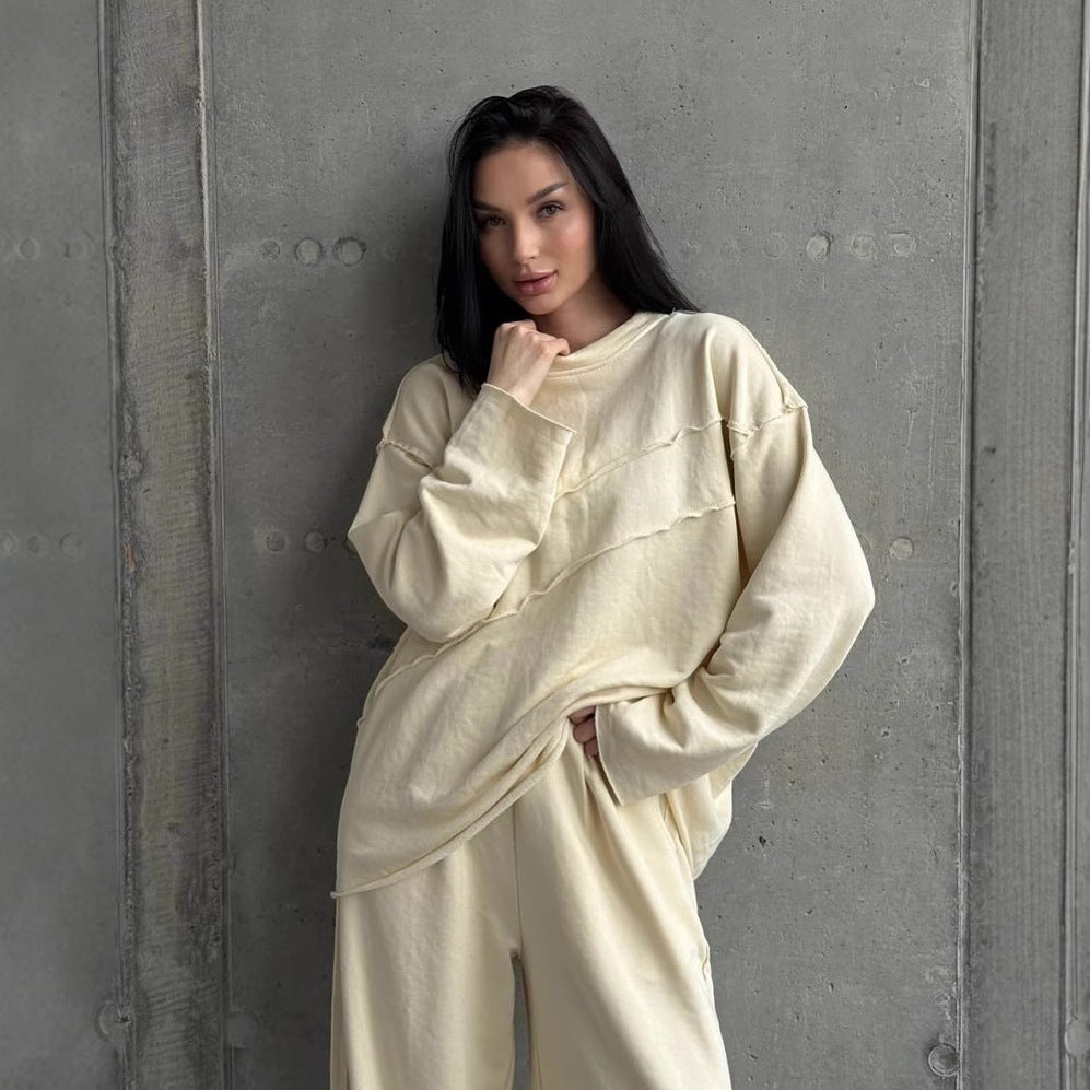 Dame casual lounge dress med en løs passform og komfortable detaljer Skjora