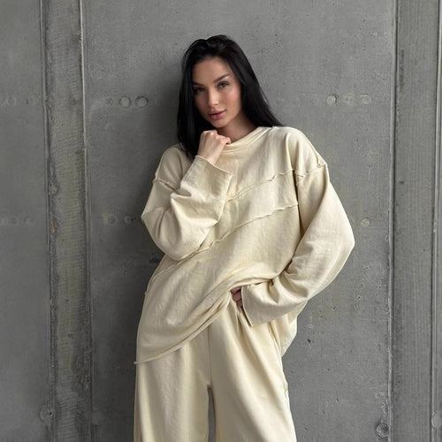 Dame casual lounge dress med en løs passform og komfortable detaljer Skjora