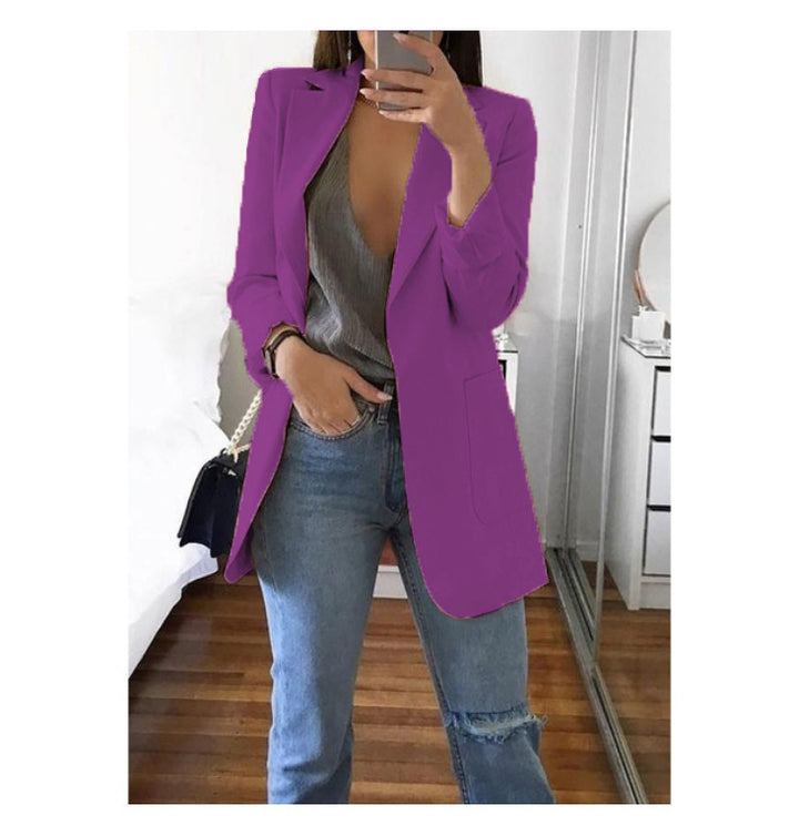 Dame elegant blazer med innsvingt snitt og praktiske lommer Skjora