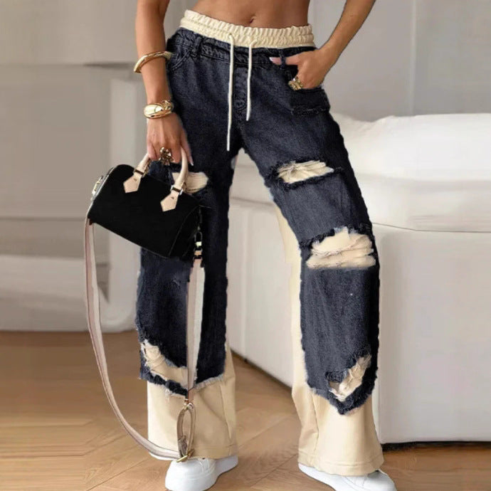 Kvinner Urban Ødelagt Denim Jogger Skjora