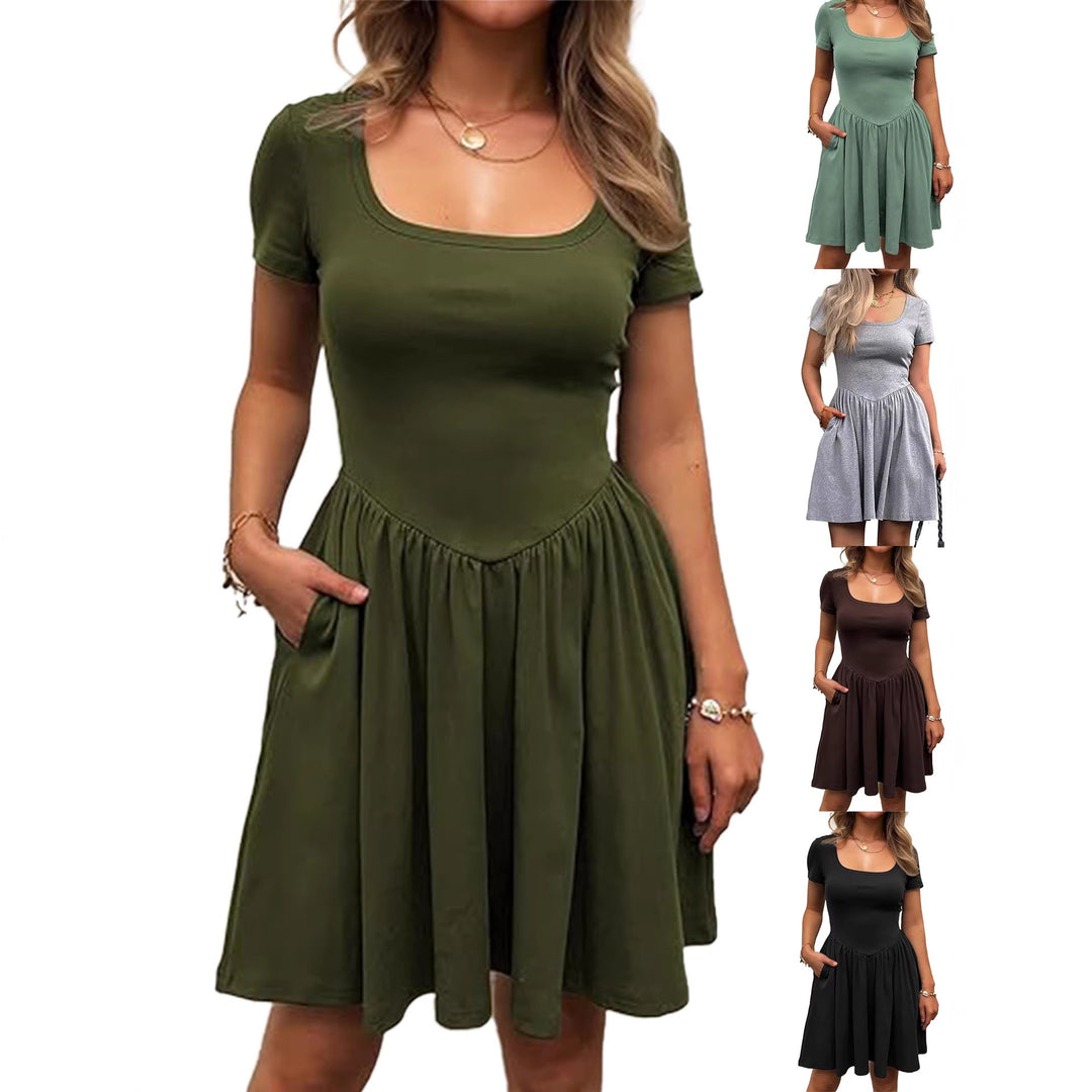 Women's Short-Sleeve Dress Skjora
