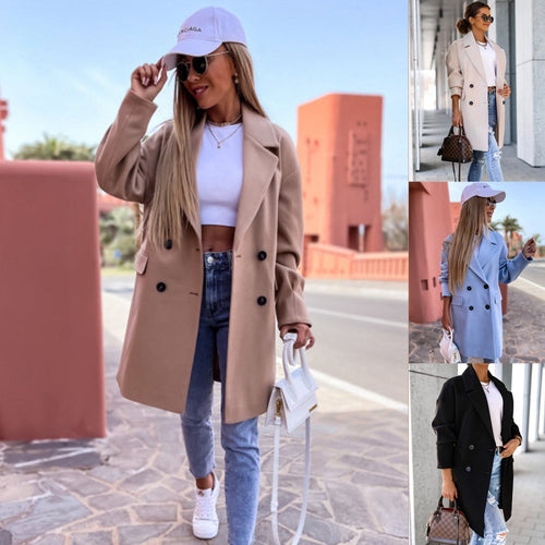 Kvinnes elegant og avslappet trench coat med dobbel knepping Skjora