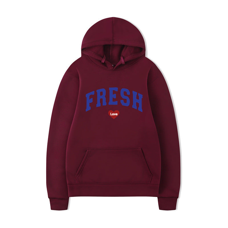 Women's hoodie with playful lettering and soft inner fleece Skjora
