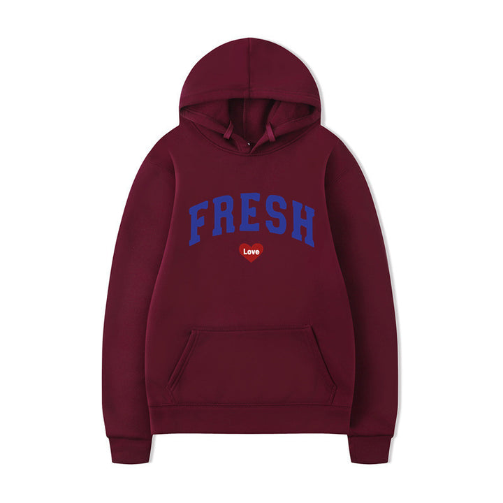 Women's hoodie with playful lettering and soft inner fleece Skjora