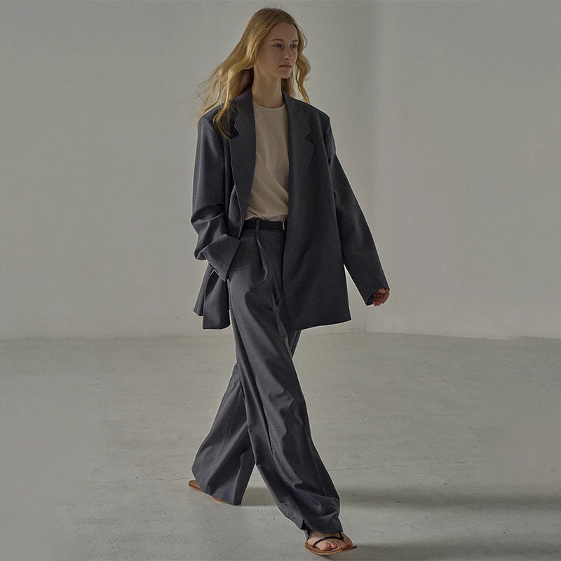 Damer Elegant Oversized-Blazer med edel kutt Skjora