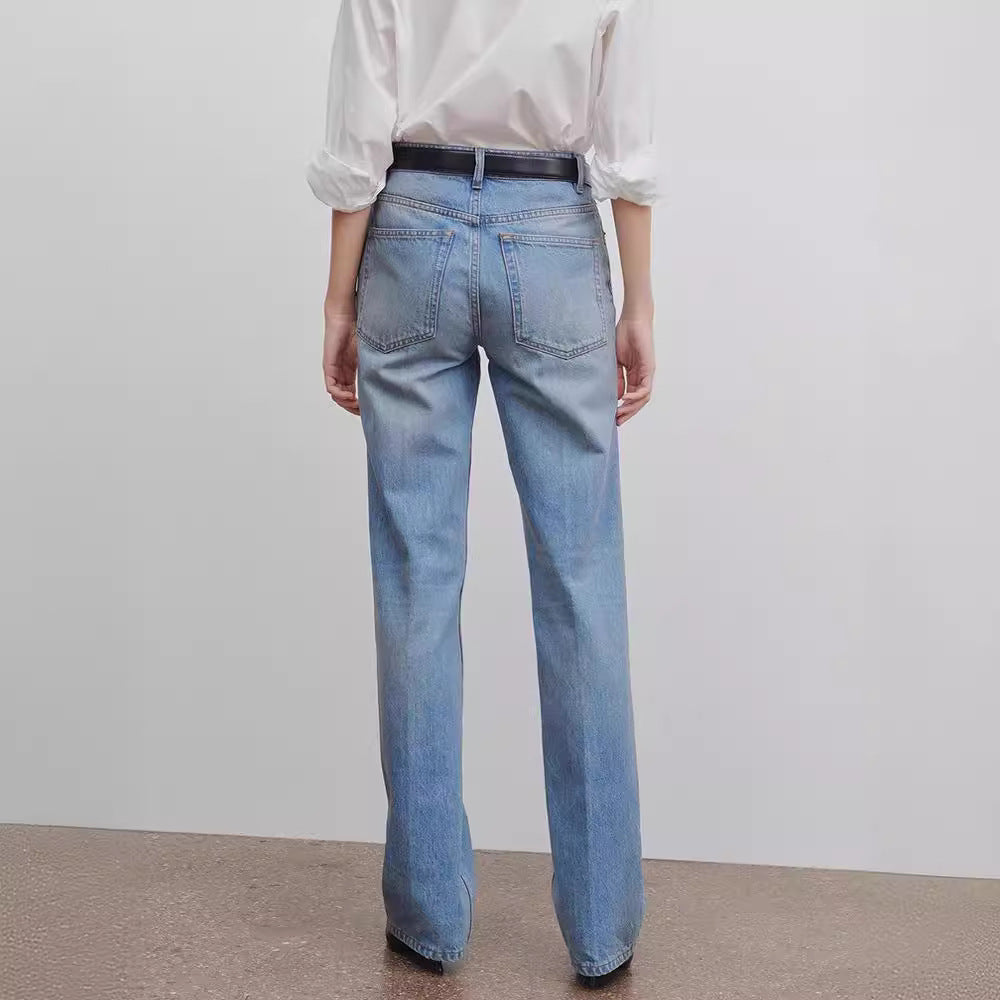 Damer Høyt skåret, brede jeans Skjora