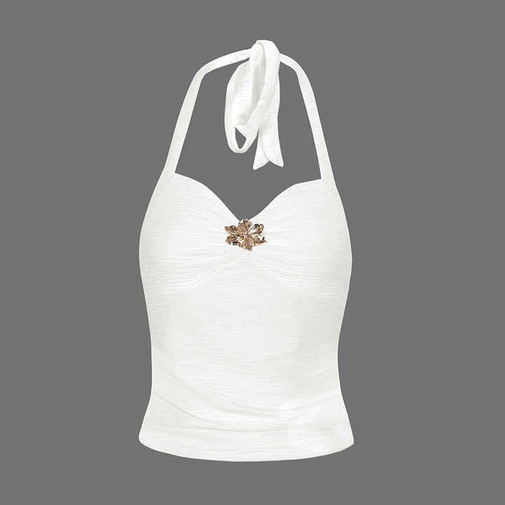 Damer Elegant Top med blomsterdesign Skjora
