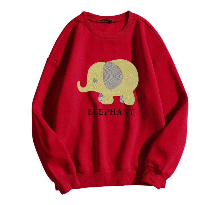 Dame sweatshirt med søtt elefantmotiv Skjora