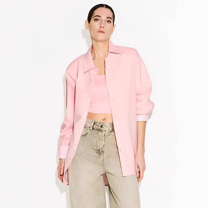 Dame Elegant og komfortabel bluse med innsnittede ermer Skjora