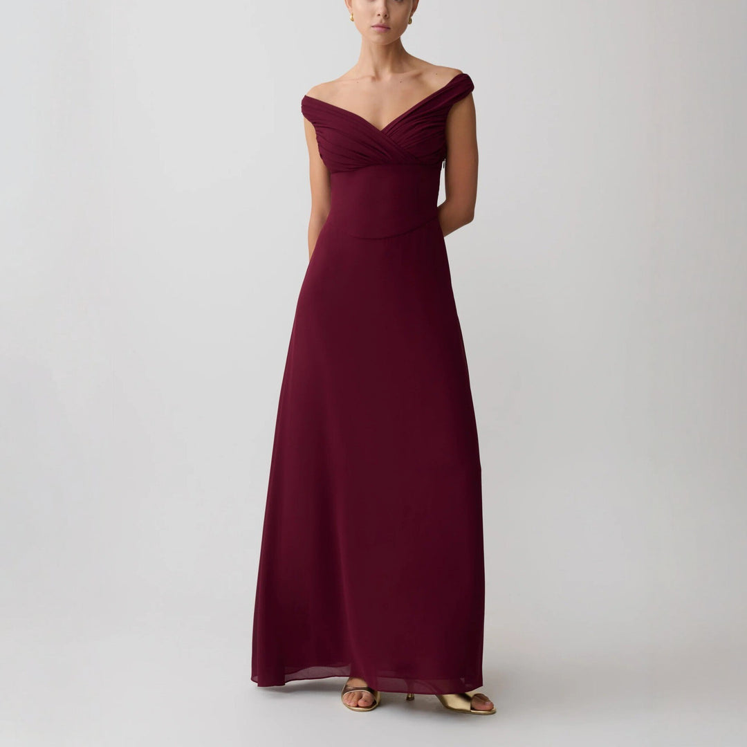 Damer Glamorøst Maxikjole med avtagbar design og elegant drapering Skjora