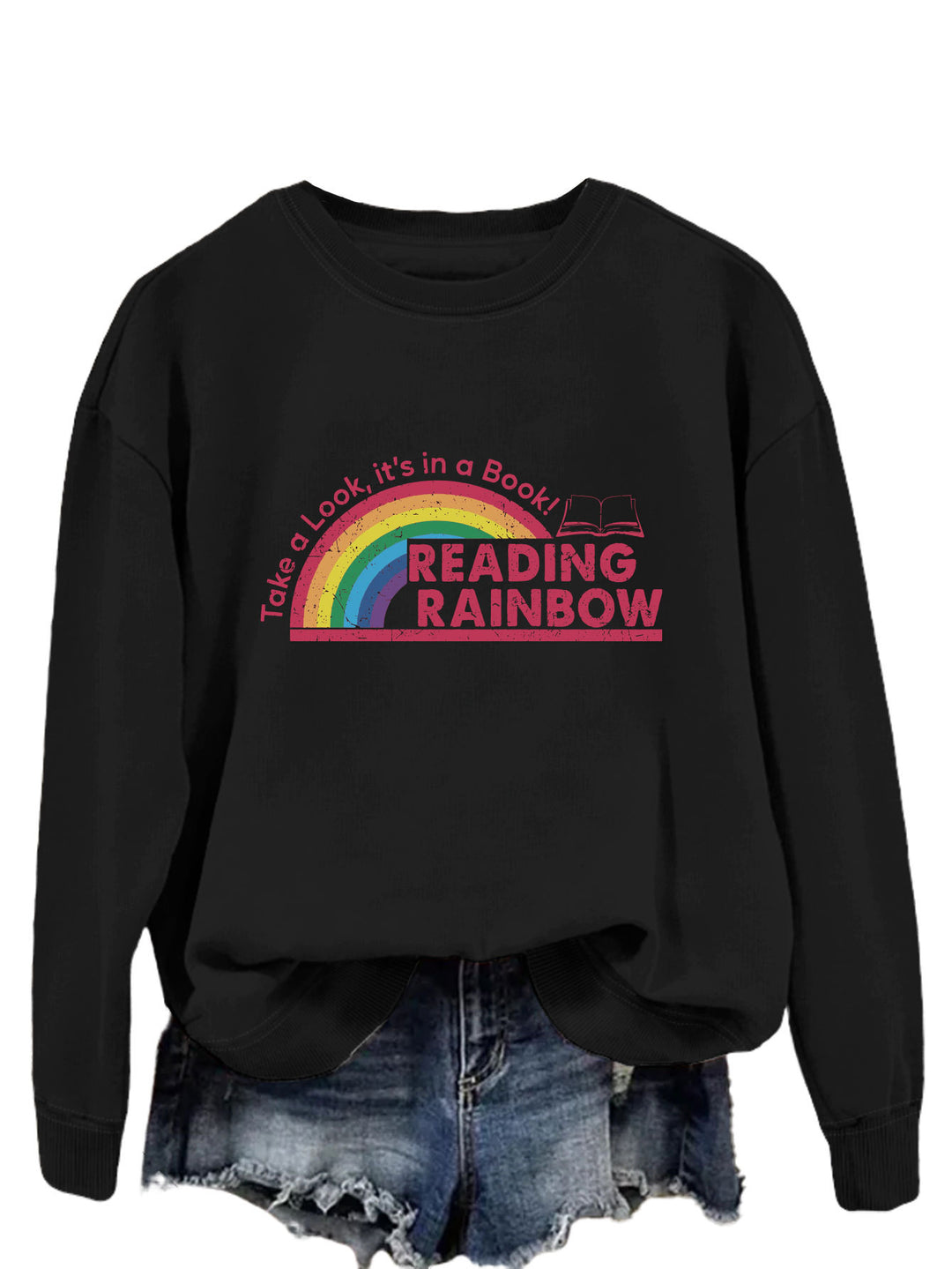 Dame avslappet sweatshirt med unik trykk Skjora