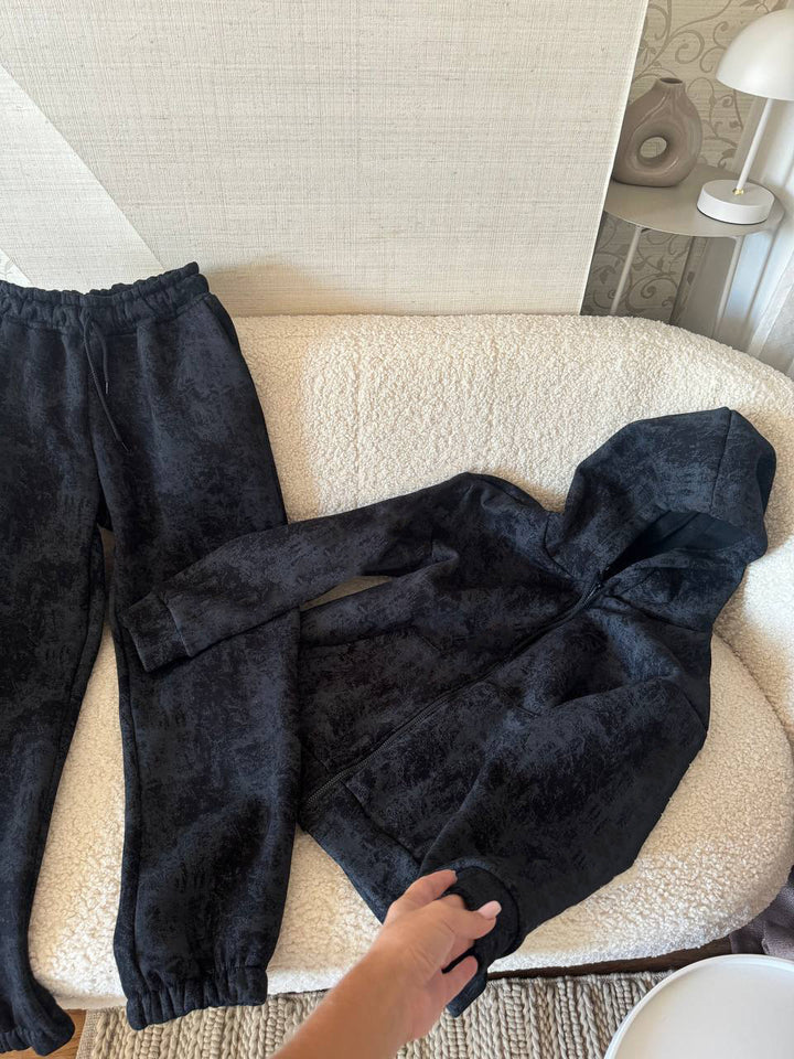 Damer sportslig fleece-joggedrakt Skjora