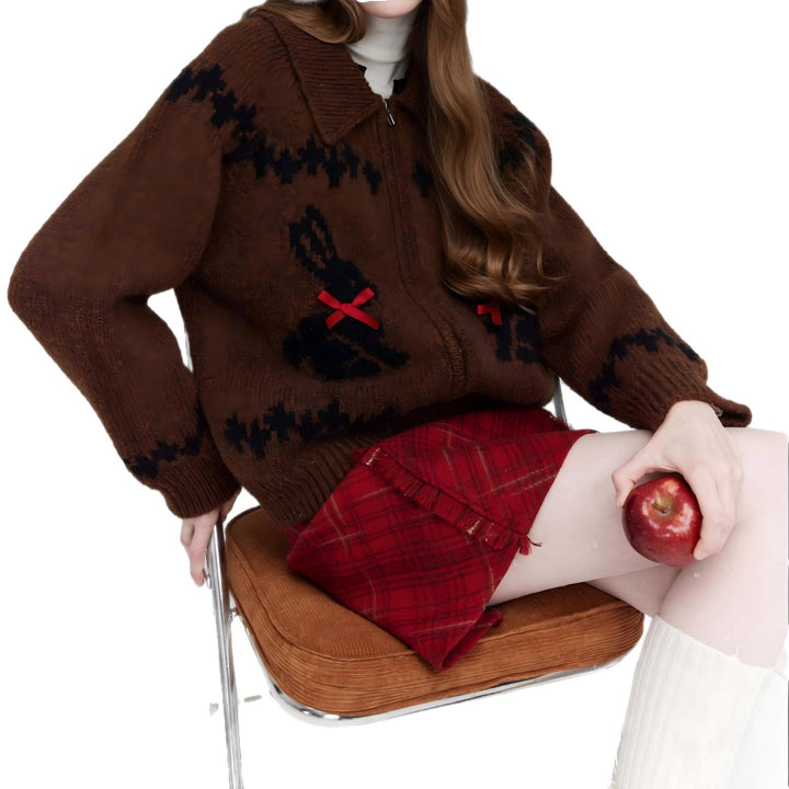 Kvinne cardigan med unikt design og fargeaksenter Skjora