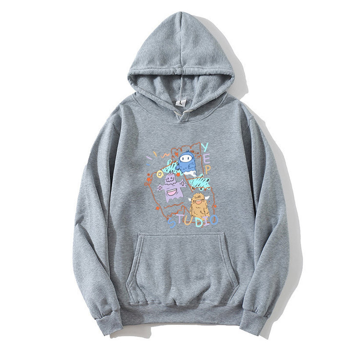Damen Kapuzenpullover mit verspieltem Cartoon-Design Skjora