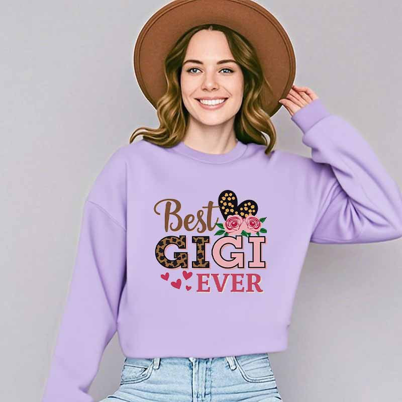 Dame sweatshirt med kreativ Gigi motiv Skjora