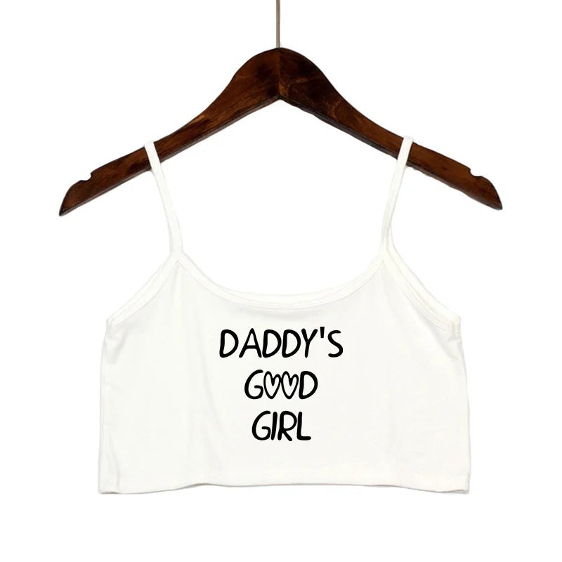 Damer moteriktig Crop-Top med dekorerte stropper Skjora