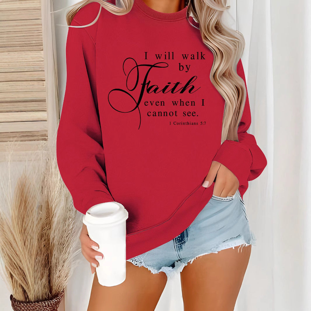 Dame sweatshirt med inspirerende tekst og mykt materiale Skjora