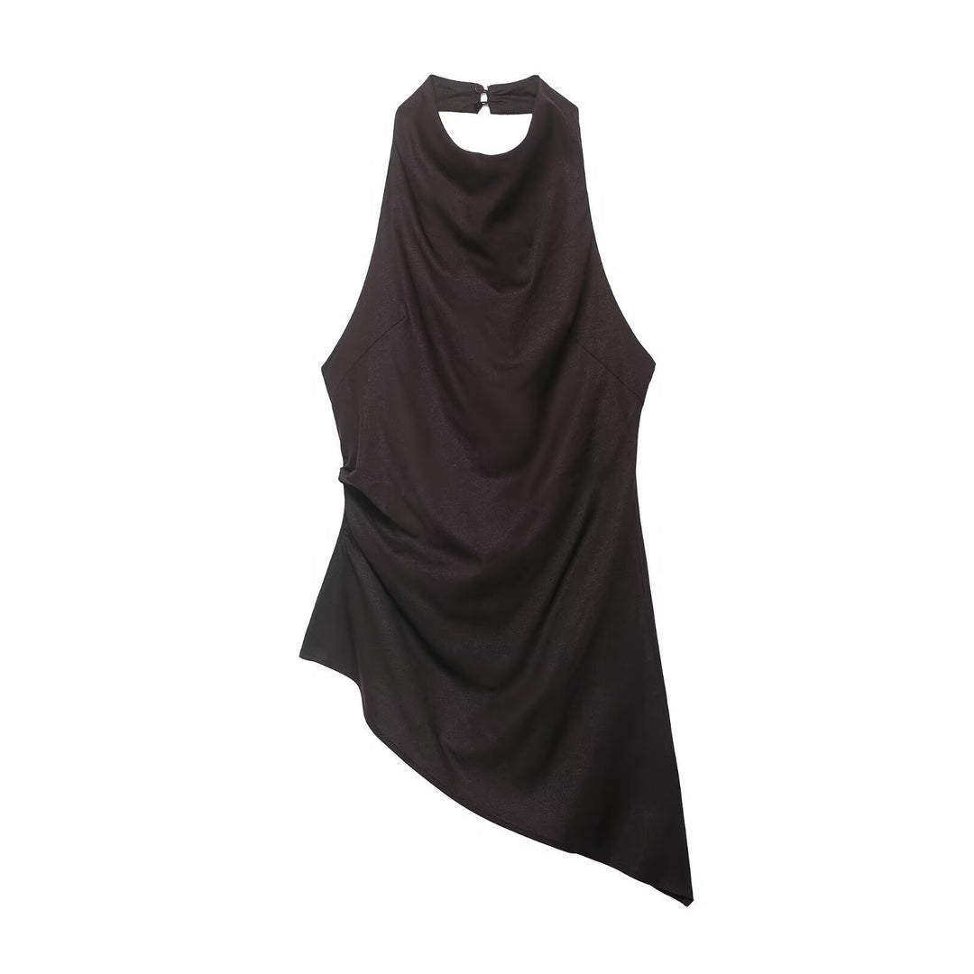 Damer asymmetrisk topp med elegant drapering Skjora