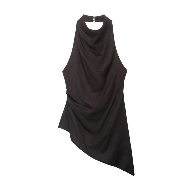 Damer asymmetrisk topp med elegant drapering Skjora