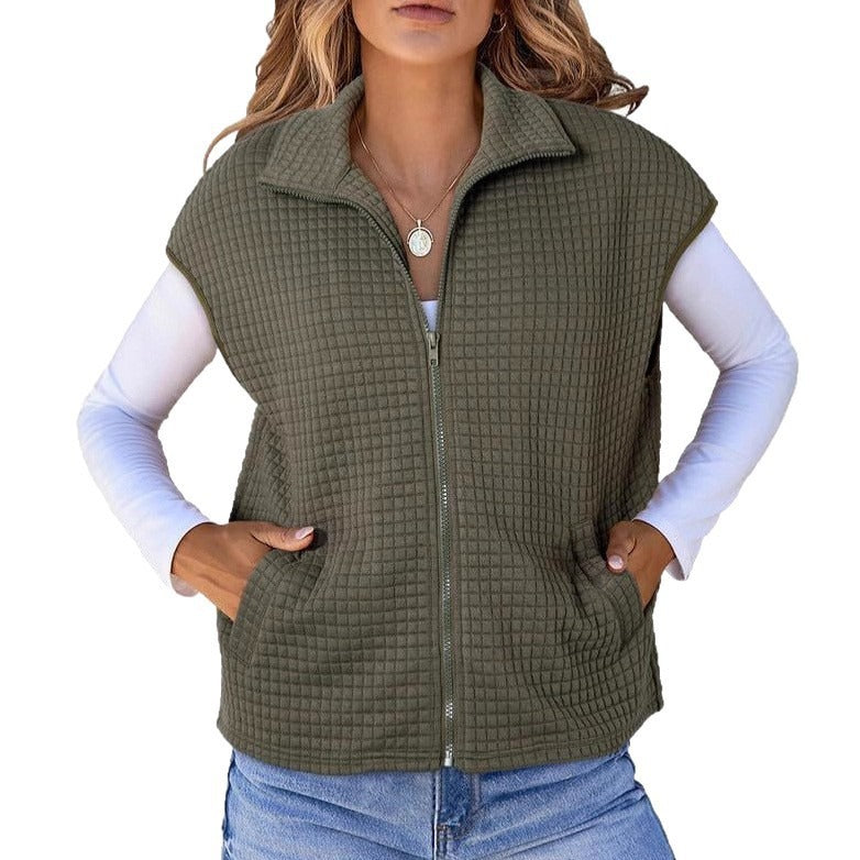Dames vest med glidelås Skjora