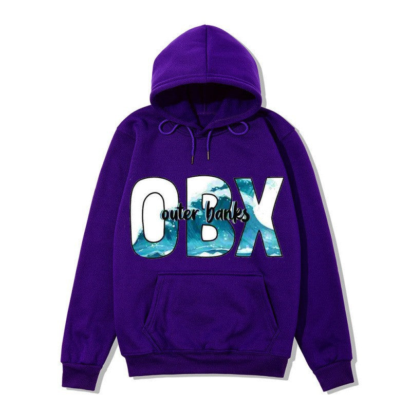 Dame hoodie med maritim grafisk design Skjora