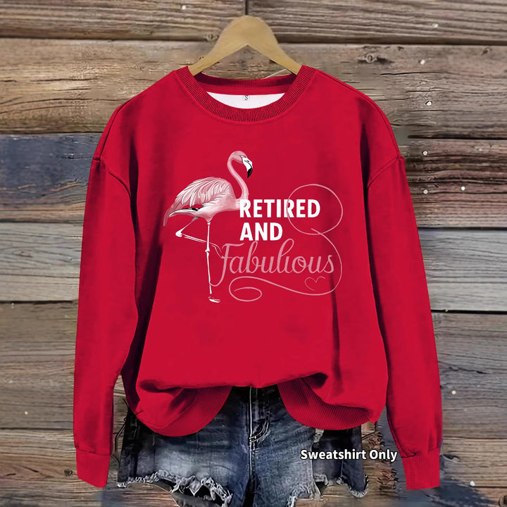 Kvinnenes sweatshirt med unik flamenco-motiv og inspirerende trykk Skjora