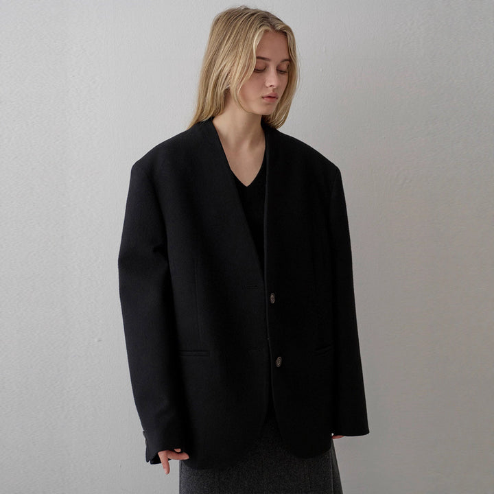 Dame elegant strikk blazere med asymmetrisk snitt Skjora