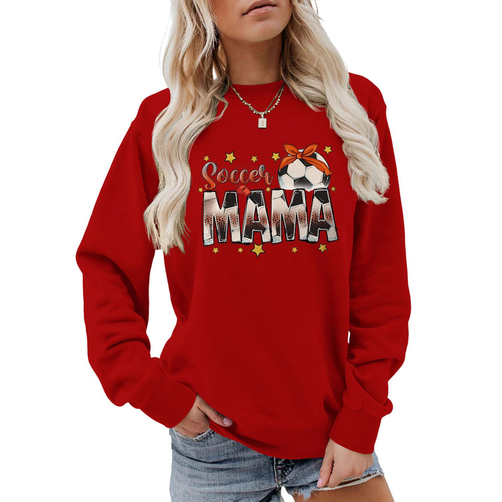 Dame sweatshirt med iøynefallende "Soccer Mama" trykk og komfortabel passform Skjora