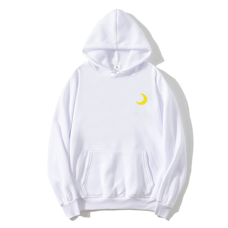Damen Kapuzenpullover mit süßem Mondmotiv Skjora